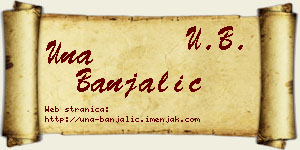Una Banjalić vizit kartica